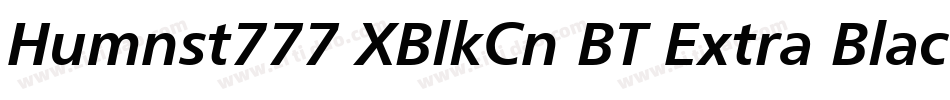 Humnst777 XBlkCn BT Extra Black字体转换